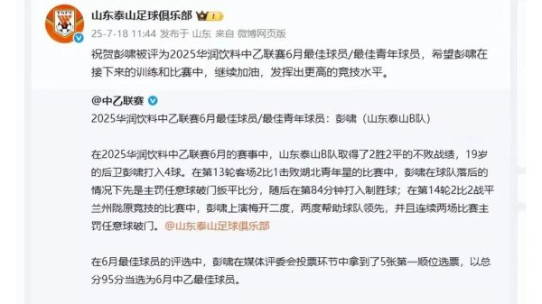 亚博体育下载 山东泰山官宣续约MVP+迎回强援，恭喜瓦科，德尔加多，彭啸，于金永